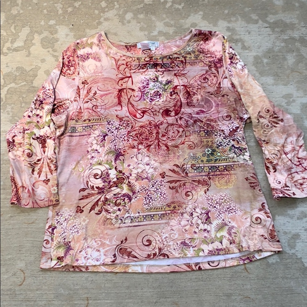 Coldwater Creek 3/4 length sleeve top